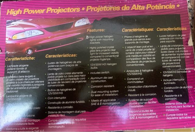 Luces halogenas antiniebla