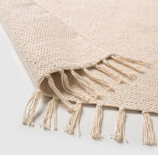 Alfombra algodón beige