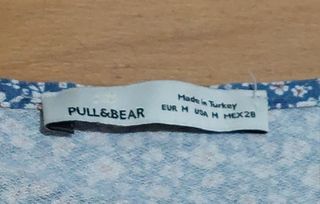 Vestido azul floral Pull and Bear