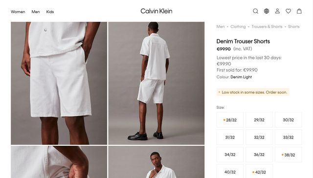 Shorts CALVIN KLEIN Pantalones Cortos Vaqueros