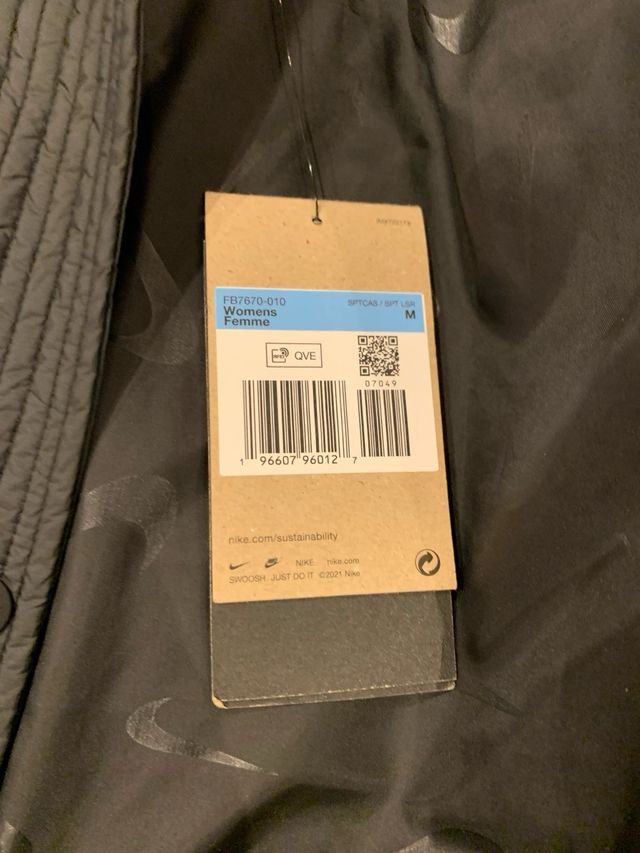 Abrigo nike negro largo mujer prima loft