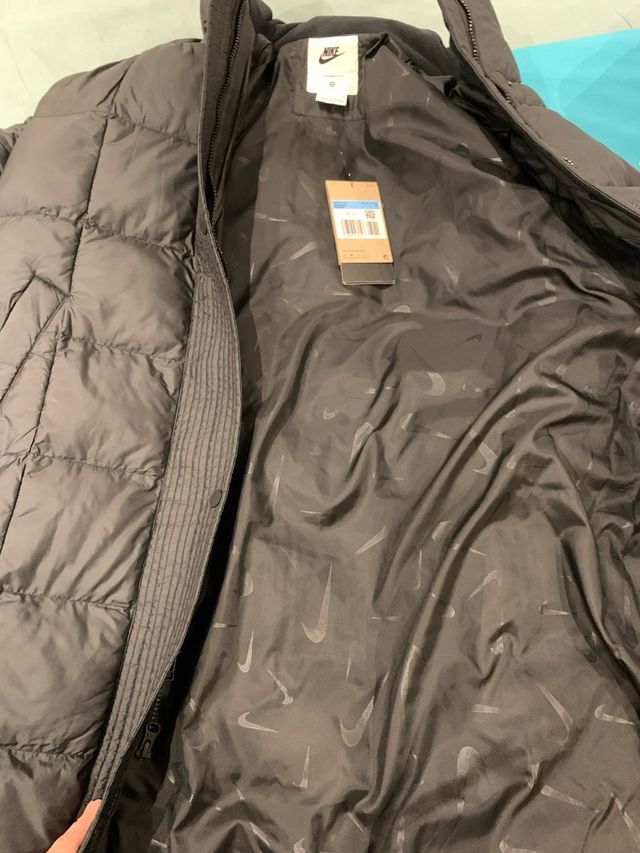 Abrigo nike negro largo mujer prima loft