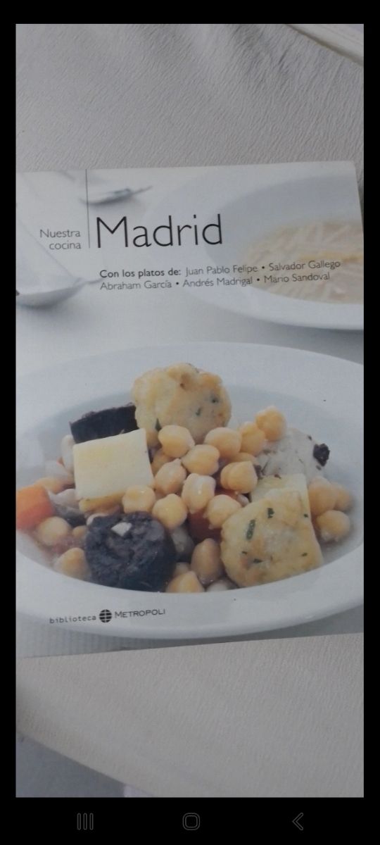 Libro de recetas Madrid