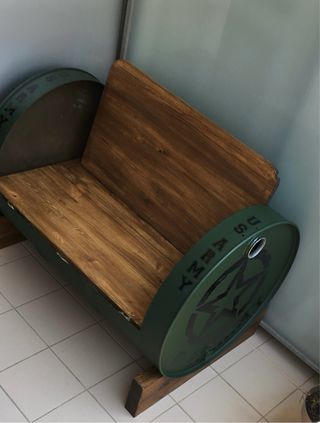 Sillón bidón metálico