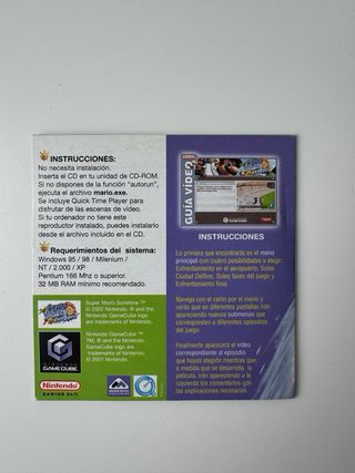 Super Mario Sunshine GameCube Guía oficial CD
