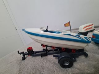 Coche, barca y remolque playmbobil