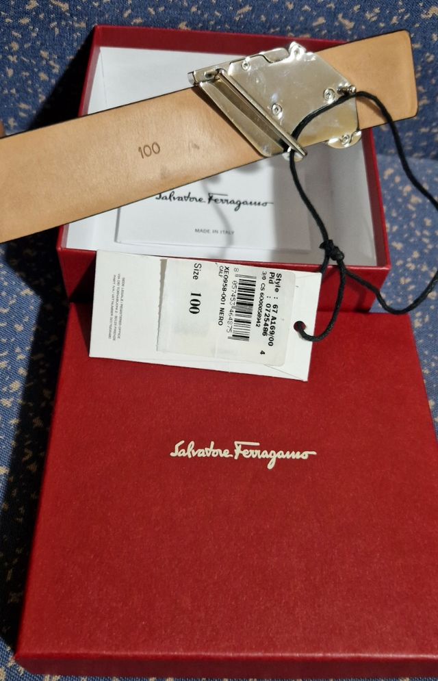 Cinturón Italiano Salvatore Ferragamo Hebilla SF