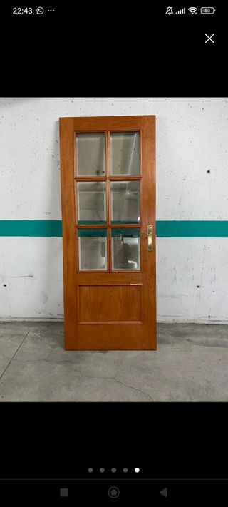Puerta interior con cristales ahumados