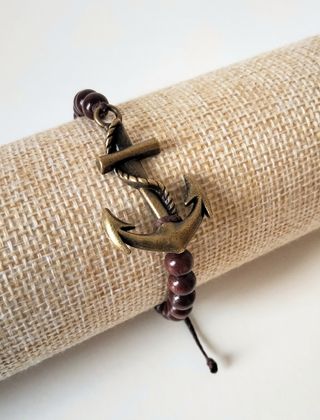 Bracciale Àncora e legno