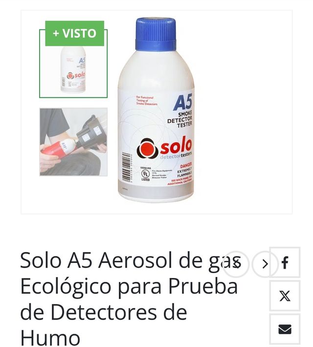 Aerosol de gas ecológico para pruebas