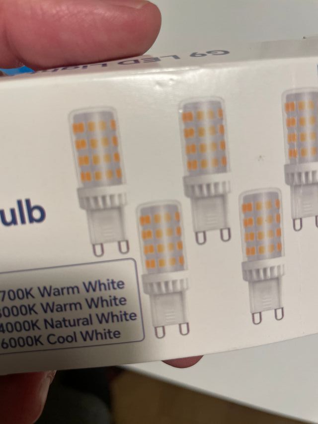4 x Bombillas casquillo LED G9 5W neutra 4000K