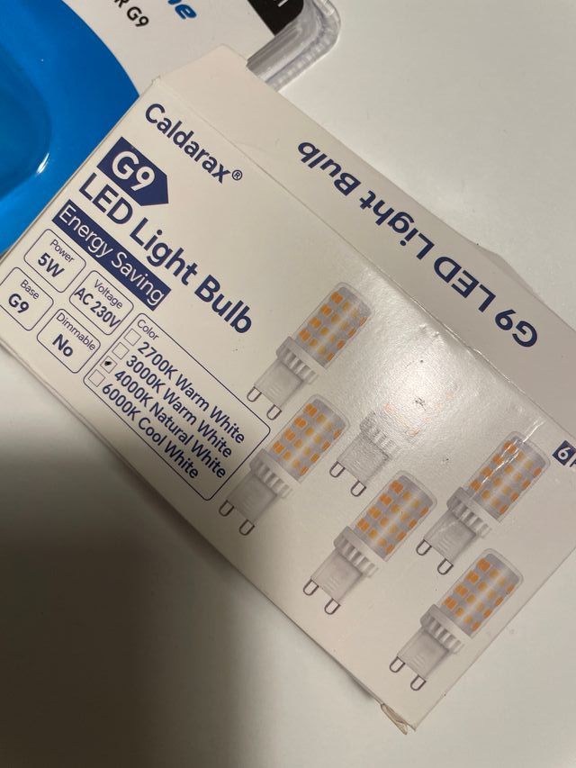 4 x Bombillas casquillo LED G9 5W neutra 4000K