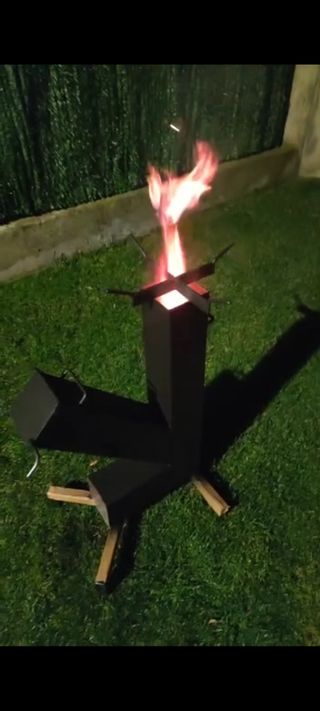 rocket barbecue - fornello a razzo