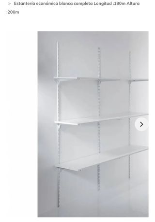 Estantería comercial con cremallera multiposicion