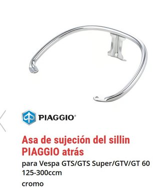 Asa sujeción sillín original Piaggio-Vespa atr