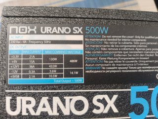 Fuente de Alimentación Urano SX 500W