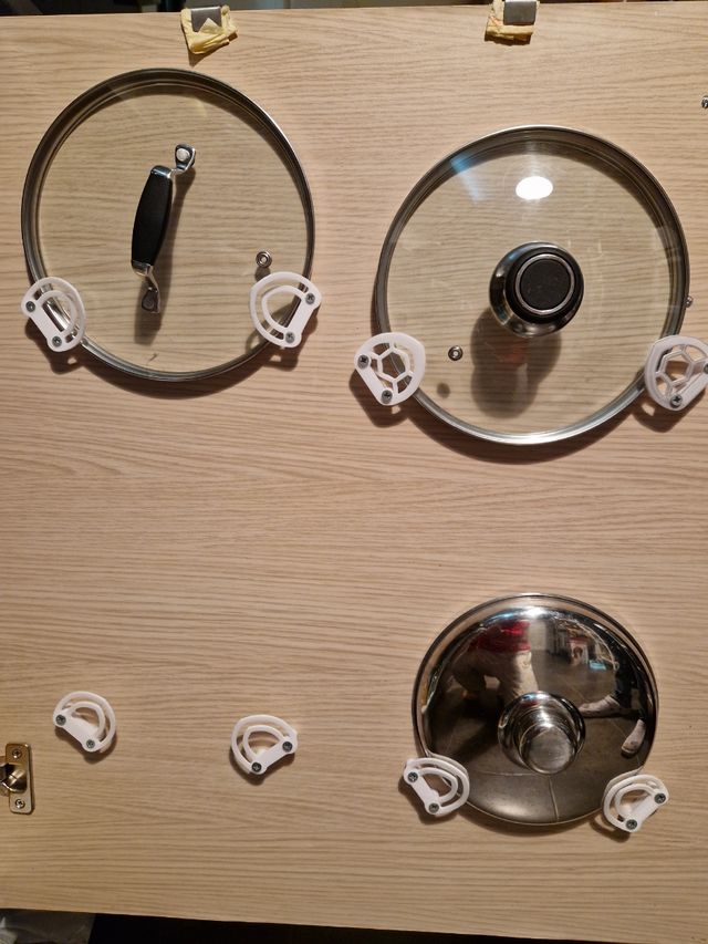 Ganchos organización tapas de ollas