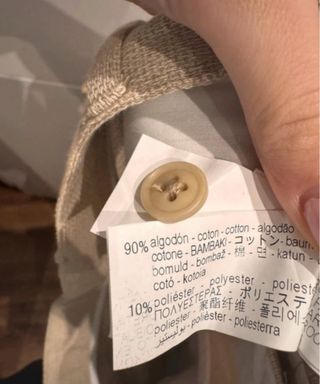 Bermuda confeccionada en tejido de hombre talla 38