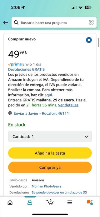 Foco Led Moman Bicolor Nuevo