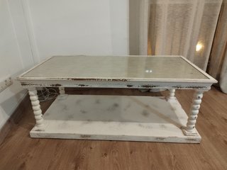 Mesa de centro madera envejecida