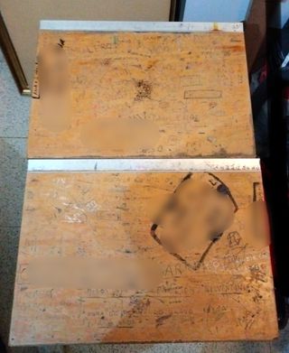 Mesa escolar vintage