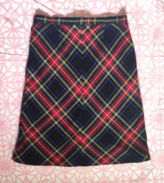 Falda estampado rombos. Zara.