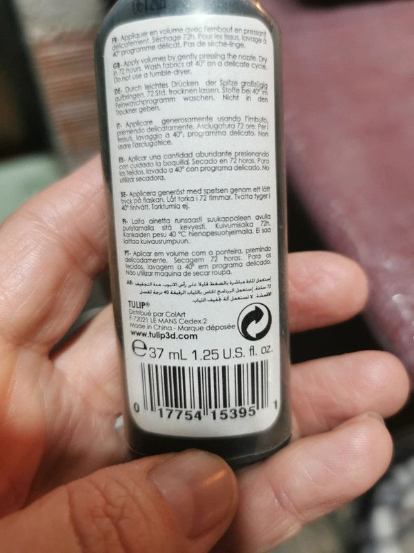 9 colori acrilici per tessuti Tulip 37ml