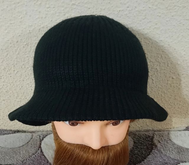 Gorro pescador de lana, negro, unisex