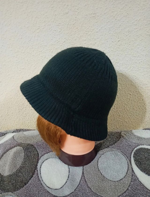 Gorro pescador de lana, negro, unisex