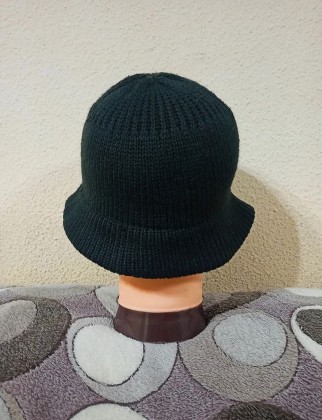 Gorro pescador de lana, negro, unisex