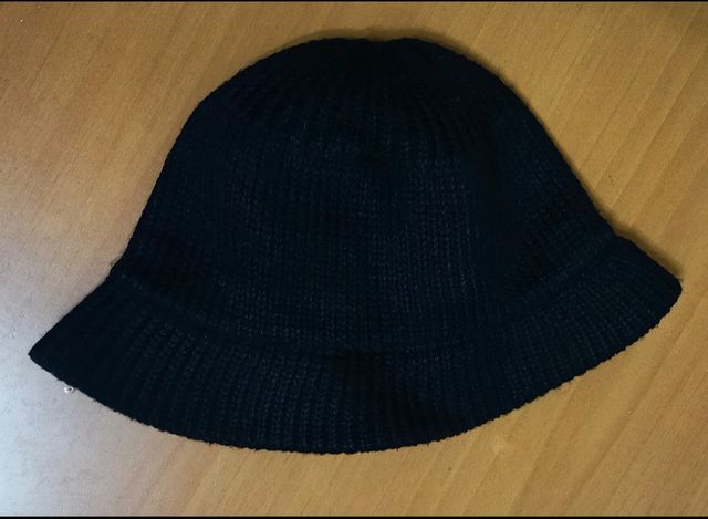 Gorro pescador de lana, negro, unisex