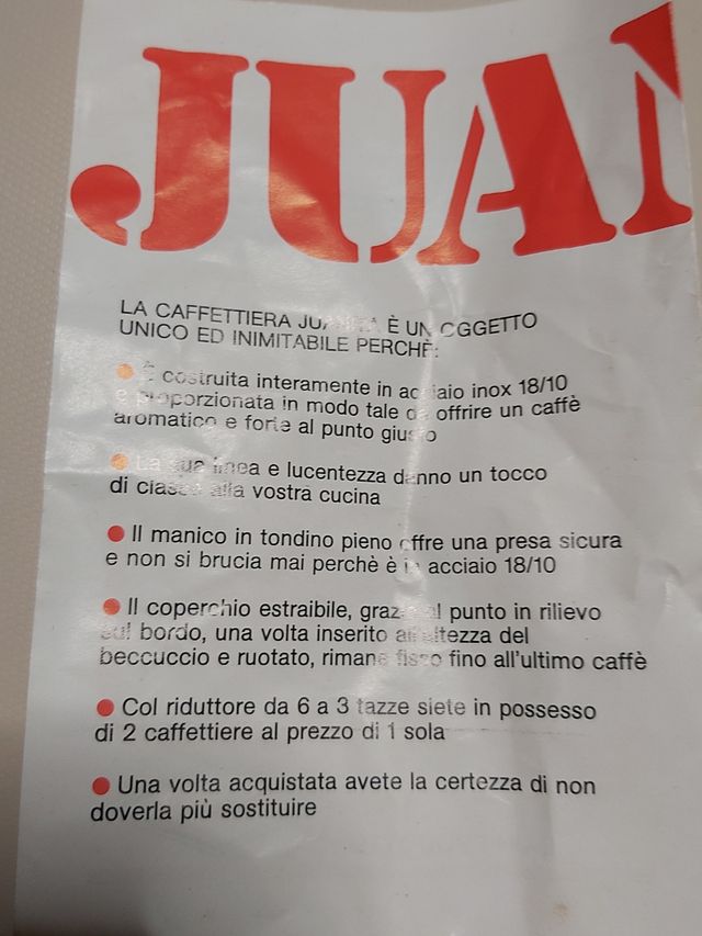 Caffettiera juanita 3-6 tazze