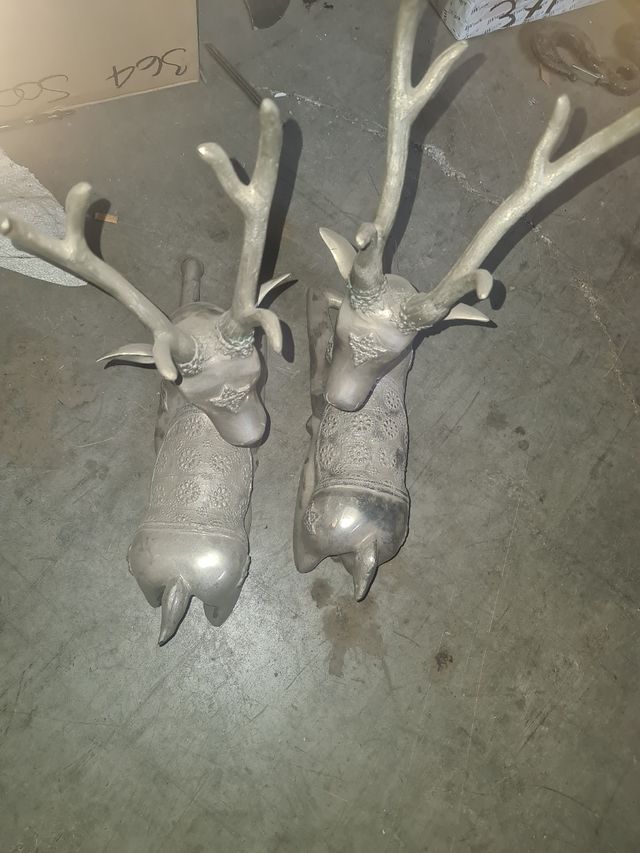 Par de 2 ciervos metal