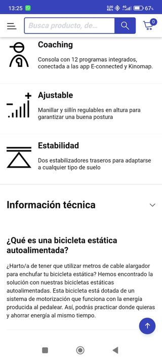 Domyos B520E bicicleta estática 