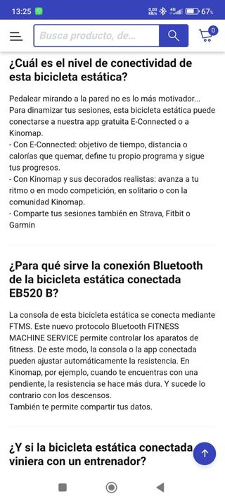 Domyos B520E bicicleta estática 