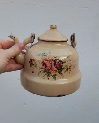 Lotto 3 oggetti smaltati vintage