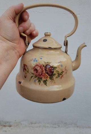 Lotto 3 oggetti smaltati vintage