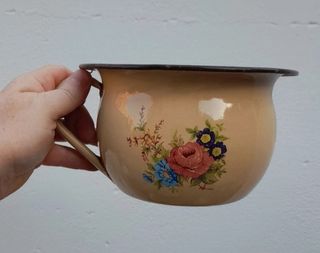 Lotto 3 oggetti smaltati vintage