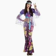 DISFRAZ HIPPIE MUJER TALLA S