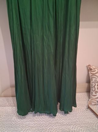 Falda larga tela efecto arrugado