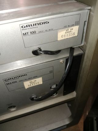 Equipo de música vintage hi fi grundig 2 altavoces