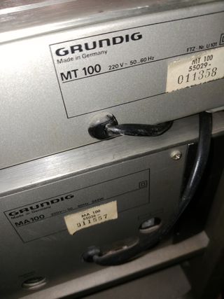 Equipo de música vintage hi fi grundig 2 altavoces