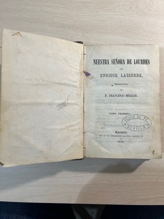 Nuestra Señora de Lourdes” 1870 Enrique Lasserre: