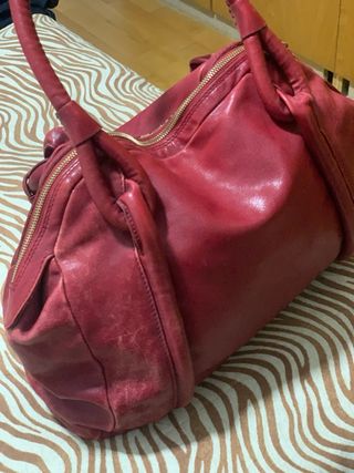 Bolso piel rojo