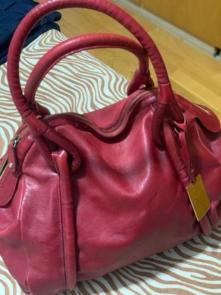 Bolso piel rojo