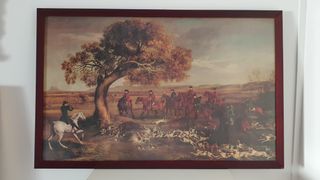 CUADRO SERIGRAFÍA INGLESA ANTIGUO