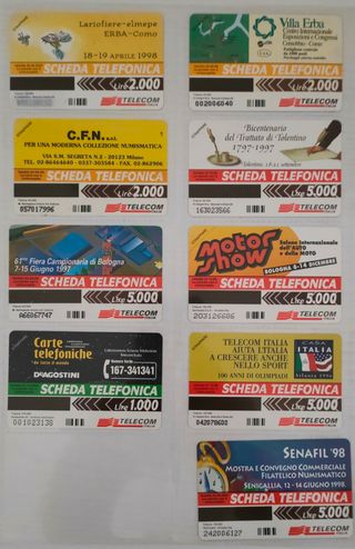 Schede telefoniche Italiane varie tirature 