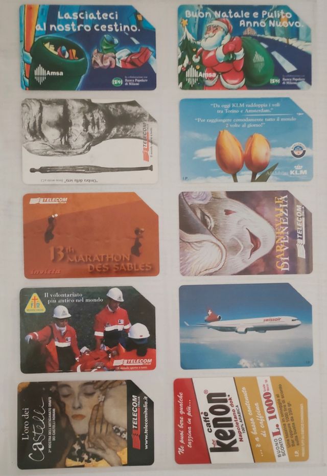 Schede telefoniche Italiane varie tirature 