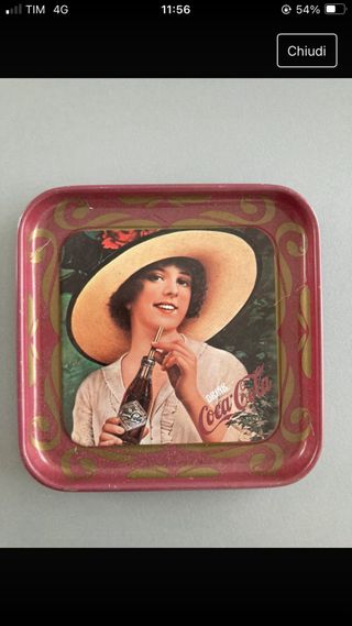 Set 4 sottobicchieri in metalo vintage