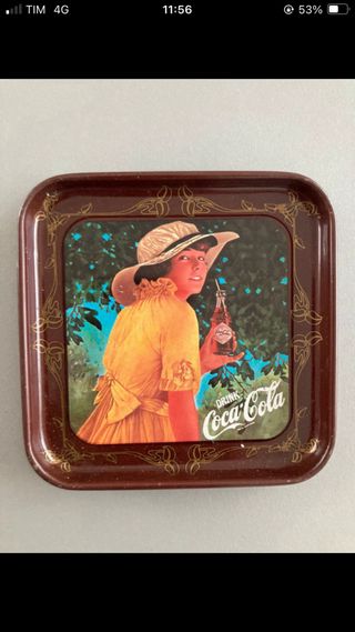 Set 4 sottobicchieri in metalo vintage